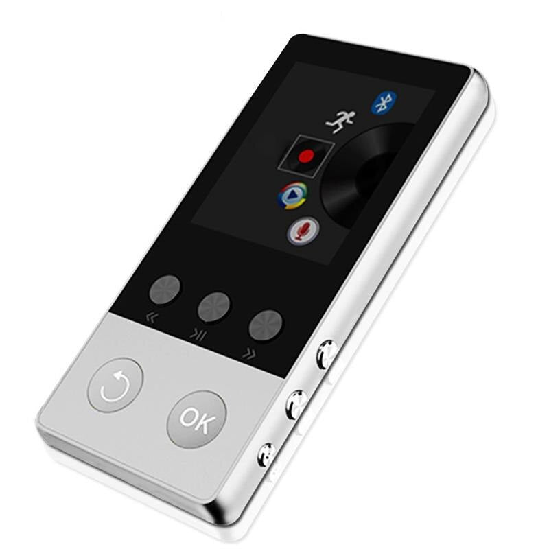 New Metal Bluetooth4.2 MP3 Player Build in Speaker with FM Radio E-book Audio Video Player Portable 1.8 Inch Pedo Meter Walkman