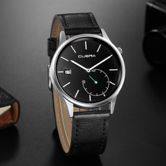 Man Wrist Watch Sport Stainless Steel Case Leather Band Quartz Analog wristwatch mens unique watch for men relogio masculino