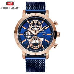 MINI FOCUS Watches Mens 2019 Quartz Rose Gold Watch Men Business Men's Watch Top Brand Luxury Fashion Casual Male Watch Luminous