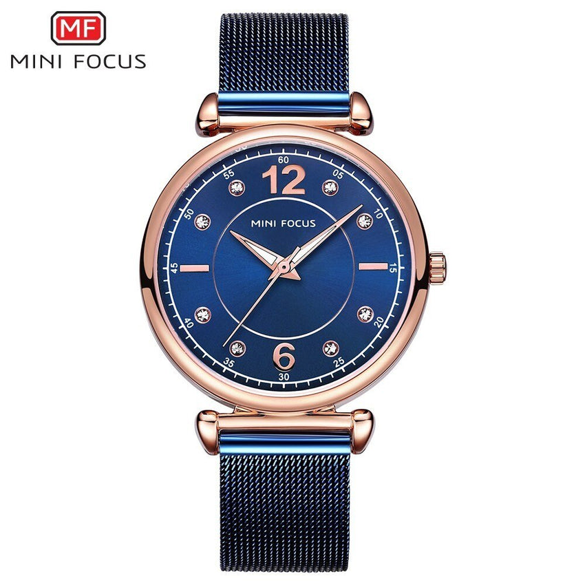 MINIFOCUS Rose Gold Girls Women's Watches Brand Luxury Fashion Ladies Watch Women Waterproof Casual Dress Lady Watch For Woman