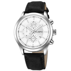 DISU Men Wrist Watch Leather Band Quartz Analog watch man watches mens 2019 relogio masculino