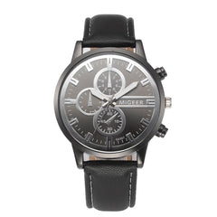 DISU Men Wrist Watch  Retro Design Leather Band Analog Alloy Quartz wristwatch mens watches mens 2019 men wristwatch clock