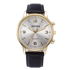 DISU Men Wrist Watch Business Leather Strap Sports Simulated Quartz watch man  watches mens 2019 relogios masculino