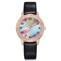 Women's Watches Casual watch De Mujer Zegarki Damskie Rainbow Dial Vintage Belt Ladies Exquisite Clock Bayan Saat@50