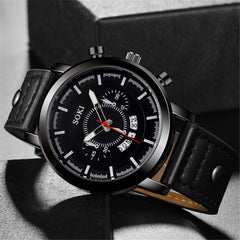 Men's Wrist Watch Leather Military Casual Analog Quartz Date Business Watch Man Watches Mens 2019 relogios masculinos