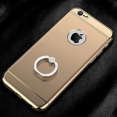 360 Degree Full Protect  Armor Phone Case For iPhone X XS XR XS Max 6 6s 7 8 plus Plating Matte Hard PC Cover With Finger Ring
