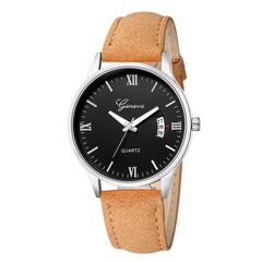 DISU Men's Boys Wrist Watches Leather Date Waterproof Quartz Business Watch man wrist watches day date mens watches