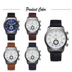 Men Watch Fashion Quartz High Quality Leather Blu Ray Glass Wristwatch Mens Reloj Hombre 2019 Men Wristwatch Clock