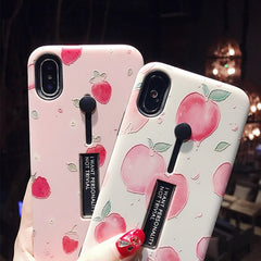 TIKITAKA Summer Fruit Pineapple Phone Case For iphone X 6 6s 7 8 6 6s 7 8 Plus Cactus Hide Ring Stand Holder Cover Coque