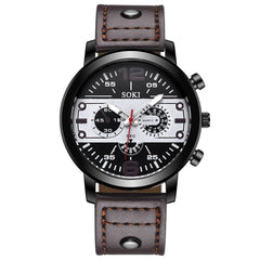 Men's watch Couple Leather Band Analog Quartz Round Business Wrist Watch Man watches mens 2019 relogios masculinos