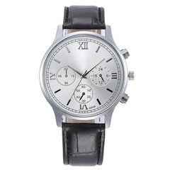 DISU Men  Wrist Watch Retro Design Leather Band Analog Alloy Quartz watch man vintage men wristwatch clock relogios masculino