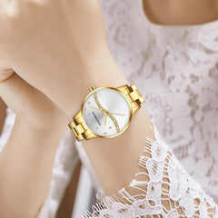MINIFOCUS Watches Women Fashion Watch 2019 Waterproof Stainless Steel Lady Watch For Woman Clock Casual Dress Ladies Gold Watch