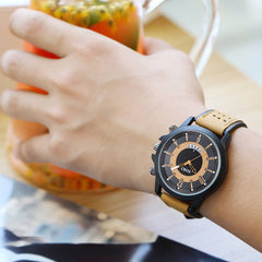 SOKI Men's Watches Fashion Big Dial Calendar Scrub Belt Military Watch Mens relojes hombre 2019 relogios masculinos