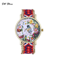Trendy Bird Language Floral Dial Bright And Interesting Women's Watches High Quality Clock Best Sellers Wristwatch Kadin Saat@50