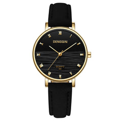 DISU Women Wrist Watch Top Brand DENGQIN Leather Casual Ladies Watches Fashion Watch 2019 Womens watches