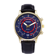 Men Watch Business Leather Strap Sports Fashion Simulated Quartz Watch Man new arrival in men wrist watches relogios masculinos