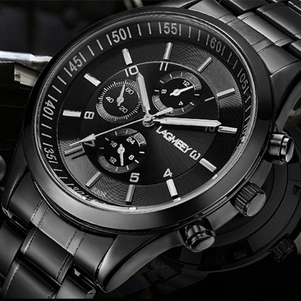 Watch men Luxury Full Steel Watch Masculino Relogio Men's Sports Business Erkek Kol Saati Dress Wristwatch Chronograph relogio