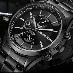 Watch men Luxury Full Steel Watch Masculino Relogio Men's Sports Business Erkek Kol Saati Dress Wristwatch Chronograph relogio