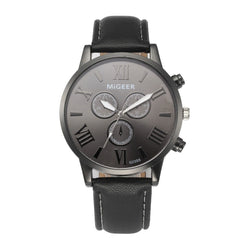 MIGEER Men Watch Classic Leather Strap Quartz Casual watch man watches mens 2019 men wristwatch clock