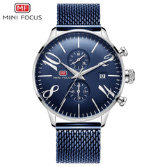 MINI FOCUS Top Brand Luxury Stainless Steel Wrist Watch Men Sports Watches Famous Male Clock Quartz Watch Mens Relogio Masculino