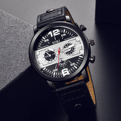 Men's watch Couple Leather Band Analog Quartz Round Business Wrist Watch Man watches mens 2019 relogios masculinos