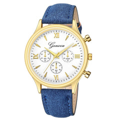 DISU Men Watches Luxury Faux Leather Blue Ray Glass Quartz Analog watch man unique watch for men relogios masculino