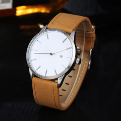 Men's Wrist Watch Popular Low-key Minimalist Connotation Leather Quartz Wristwatch Mens Reloj Hombre 2019 clock men