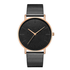 Hot Sale Women Watch Large Dial Thin Scale Clock  Business Leather Strap Quartz  Ladies  Wristwatch Simple Zegareki Damsk@50