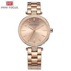 MINIFOCUS Quartz Women's Watches Brand Luxury Fashion Ladies Watch Women Waterproof Rose Gold Lady Watch For Woman Wristwatches
