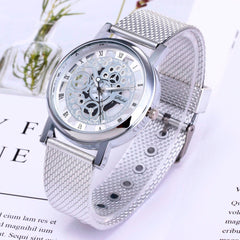 Men Wristwatch Luxury Stainless Steel Quartz Military Sport Plastic Band Dial Watch Mens relojes para hombre horloges mannen