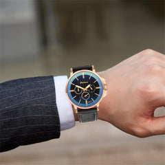 DISU Men Wrist Watch Retro Design Leather Band Analog Alloy Quartz Watch Man new arrival in men wrist watches wristwatch mens
