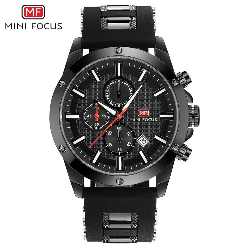 MINI FOCUS Mens Watches Quartz Luxury Brand Sports Watch Men Military Wrist Watches Male Clock Silicone Strap Relogio Masculino
