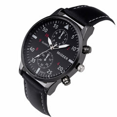 DISU Men Wrist Watch  Retro Design Leather Band Analog Alloy Quartz watches men unique watch for men wristwatch mens