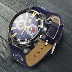 Men Watches Luxury Business Large Dial Leather Belt Quartz Watch zegarek meski relojes hombre 2019 montre homme