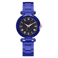 Luxury Women's Watches Simple Scale Disc Ladies Quartz Wristwatch  Starry Sky Alloy Strap Casual Clock Dress Gift Reloj Mujer@50