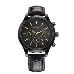 DISU Men Wrist Watch Leather Military Alloy Analog Quartz  Business watch man wrist watches day date relogios masculino