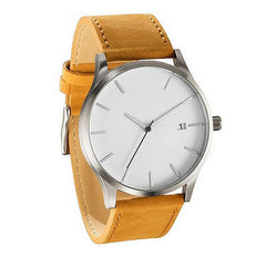 DISU Men Couple Watch Leather Band Analog Quartz Round Wrist Business watch man watches mens 2019 relogios masculino