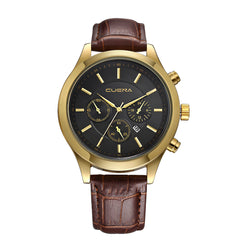Men's Watch Leather Military Alloy Analog Quartz  Business Date Wristwatch Mens Montre Homme 2019 zegarek meski orologio uomo