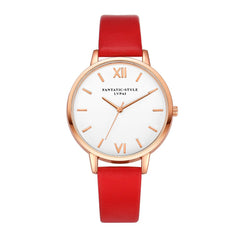 Modern Women's Watches Rose Gold Dial Fashion Ladies Quartz Wristwatch High Quality Leather Strap Casual Gift Clock Female@50