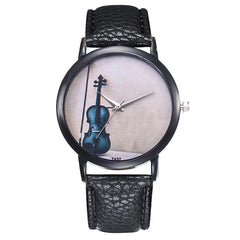 Women's Watches Bayan Kol Saaty Fashion Simple Violin Pattern Watch Reloj De Mujer Montre Femme Acier Inoxydable @50