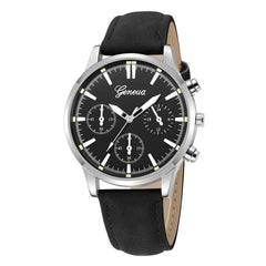 DISU Men Wrist Watch Luxury Quartz Military Stainless Steel Dial Leather Band watch man watches mens 2019 relogios masculino