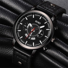 Men's Wrist Watch Leather Military Casual Analog Quartz Date Business Watch Man Watches Mens 2019 relogios masculinos