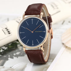 Business Women Watches Bule Dial Ladies Quartz Wristwatch Fashion Leather Strap Simple Clock Work Meeting Zegarki Damskie@50