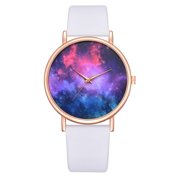Unique Women's Watches Cosmic Vortex Dial Fashion Ladies Quartz Wristwatch Leather Strap Featured Clock Top Lvpai Bayan Saat@50