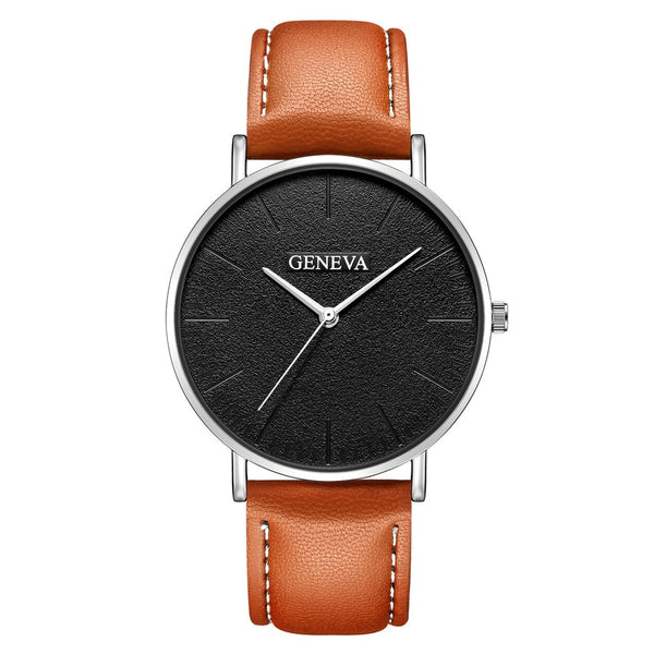 Men's Wrist Watch Leather Military Casual Analog Quartz Business Wristwatch Mens big dial watches for men relogio masculino