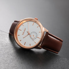 YOLAKO Men's Watch Luxurious Business Leather Belt Simple Mirror Quartz Watch Man Watches Mens 2019 relogio masculino