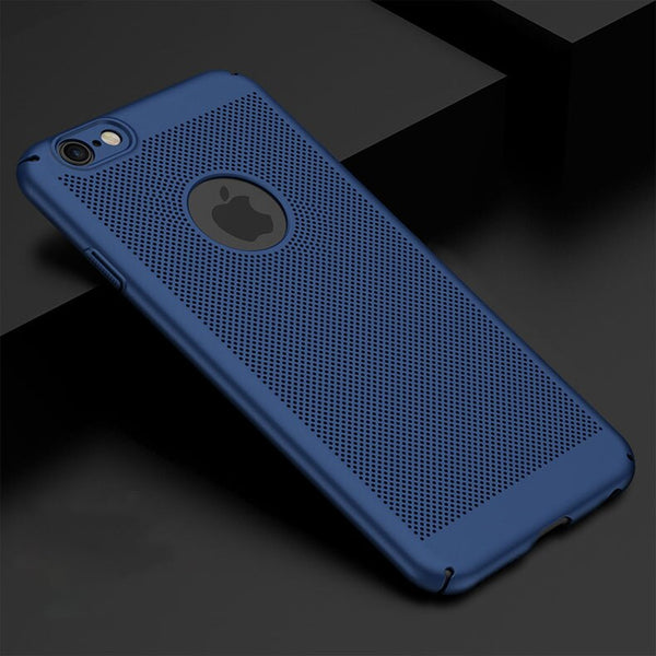 Ultra Slim Phone Case For iPhone 6 6s 7 8 Plus Hollow Heat Dissipation Cases Hard PC For iPhone 5 5S SE Back Cover Coque XS Max