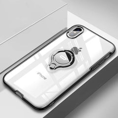Ring Stand Case For iPhone X XS Max XR Cases Slim Soft Silicon TPU Clear Buckle Magentic Kickstand Back Cover Fundas