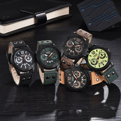Men's Watch Fashion Leather Stainless Steel Sport Analog Quartz Wristwatch Mens Reloj Hombre 2019 zegarek meski