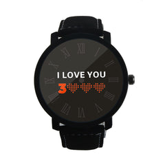 Man And Women Watch I LOVE YOU 3000 Fashion Quartz Simple Leather Belt Watches Mens 2019 Men Wristwatch Clock zegarek meski